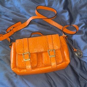 Orange snake skin MK bag